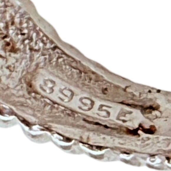 VTG Marcel Boucher Twisted Silver Croissant Hoop Earrings Clip-on Nautilus 8995E - Picture 8 of 11